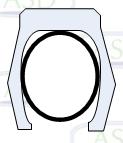 Spring–energized PTFE Seals canted coil spring